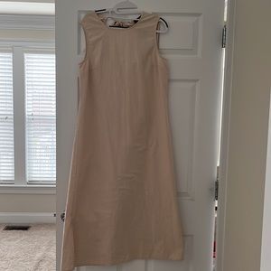 Linen blend midi dress